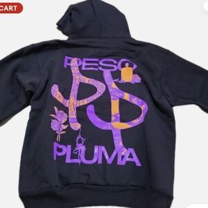 Mens Size XL PESO PLUMA Tag Black Hoodie